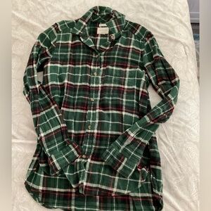 AE green plaid flannel